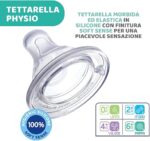 Chicco Tettarella Physio Flusso Pappa per Latte e Biscotti in Silicone Biberon Perfect 5 Benessere e Original Touch - immagine 3