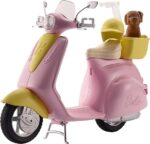 Barbie Scooter e Cagnolino, Moto con Cucciolo e Casco, Bambola non Inclusa, per Bambini 3 + Anni - immagine 4