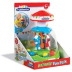 Clementoni- Trottola Parco Giochi, Multicolore, 17193, da 9 mesi a 3 anni