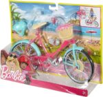 Barbie Bicicletta per Bambole con Casco e Accessori, Multicolore, Giocattolo per Bambini 3 + Anni,