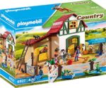 Playmobil Country 6927, Maneggio dei Pony con animali e fienile, Dai 4 anni