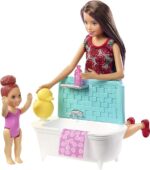 Barbie Babysitters Skipper con Vasca da Bagno e Bambina - immagine 2