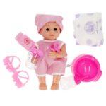 Bambola con ciuccio 32cm con suoni accessori per la pappa e il cambio - immagine 8