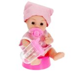 Bambola con ciuccio 32cm con suoni accessori per la pappa e il cambio - immagine 7