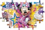 Clementoni Mickey & Friends Supercolor Puzzle-Minnie Happy Helper-60 pezzi Maxi, Multicolore - immagine 2