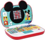 Clementoni- Disney Baby Mickey-Il Mio Primo Laptop, Centro Computer Educativo Elettronico, Portatile, attività per Apprendimento Lettere & Numeri, Bambini dai 9 Mesi, Colore Italiano