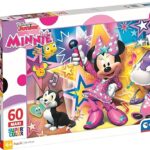 Clementoni Mickey & Friends Supercolor Puzzle-Minnie Happy Helper-60 pezzi Maxi, Multicolore