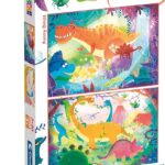 Clementoni Supercolor Puzzle-Dinosauri-2 X 20 Pezzi, Multicolore