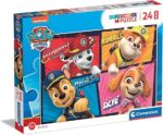 Clementoni- Paw Patrol Supercolor Patrol-24 Pezzi Bambini 3 Anni, Puzzle Cartoni Animati-Made in Italy, Multicolore
