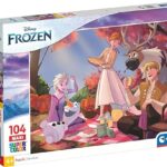 Clementoni Disney Frozen Supercolor 2-104 maxi pezzi-Made in Italy, puzzle bambini 4 anni+, Multicolore