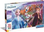 Clementoni Clementoni-23739-Supercolor Disney Frozen 2-104 maxi pezzi, puzzle bambini, Multicolore
