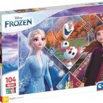 Clementoni Clementoni-23739-Supercolor Disney Frozen 2-104 maxi pezzi, puzzle bambini, Multicolore
