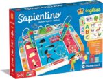 Clementoni- Sapientino Inglese-Banchetto con Schede attività E Penne Interattive, Gioco Educativo 3 Anni, Elettronico (Versione in Italiano) -Made in Italy, Multicolore