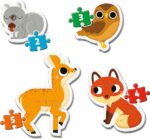 Clementoni Animals My First Puzzle-Animali del Bosco-3-6-9-12 Pezzi, Multicolore - immagine 2