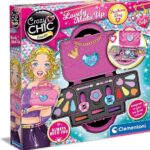 Clementoni- Crazy Chic-Make Up Bag-Trousse, Cofanetto Lavabili, Set Cosmetici Bambini 6 Anni, Borsetta con Trucchi, Multicolore, 18743