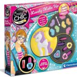 Clementoni- Crazy Chic-Lovely Unicorno, Trousse, Cofanetto con Trucchi, Borsetta Make up, Set Cosmetici per Bambini 6 Anni+, Multicolore