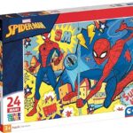Clementoni- Puzzle Maxi Spiderman Marvel 24pzs Does Not Apply Supercolor Spiderman-24 Pezzi-Made in Italy, Bambini 3 Anni+, Multicolore