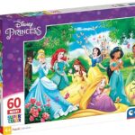 Clementoni Disney Princess Supercolor Princess-60 maxi pezzi-Made in Italy, puzzle bambini 4 anni+