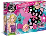 Clementoni- Crazy Chic-Superstar Make-up Trucchi Cosmetici per Bambini Removibili con Acqua, Multicolore