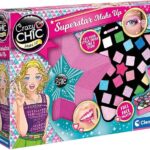 Clementoni- Crazy Chic-Superstar Make-up Trucchi Cosmetici per Bambini Removibili con Acqua, Multicolore