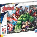 Clementoni- Avengers Maxi Supercolor Puzzle, No Color, 104 Pezzi
