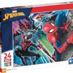 Clementoni- Spiderman Spider-Man Sonic Supercolor Puzzle, Multicolore, 24 Pezzi