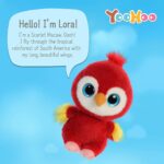 Morbido e tenero Peluche YOOHOO LORA scarlet macaw 15CM - immagine 3