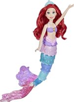 Disney Princess Ariel Arcobaleno, bambola ispirata al film Sirenetta con coda cambia colore per bambini dai 3 anni in su - immagine 5