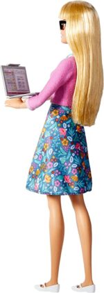 Barbie Bambola Insegnante con 10 Accessori tra cui Computer e Mappamondo Giocattolo per Bambini 3+ Anni - immagine 2