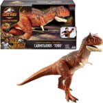 Jurassic World- Dinosauro Carnotauro Toro Super Colossale da 91 cm con Apertura sulla Pancia, Mastica e Divora, Giocattolo per Bambini 4+Anni - immagine 5