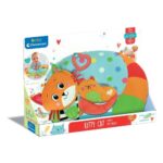 Clementoni Kitty Cat Pillow Cuscino per Supportare Sviluppo dei Muscoli E Gattonamento Tummy Time Neonato Lavabile