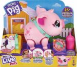 Giochi Preziosi, Live Pets Piggly, Maialino Giocattolo Interattivo, Giochi Bambini 4 Anni +, Passeggia e Balla, Grugnisce e Reagisce alle Azioni del Bambino, con Guinzaglio e Biberon Inclusi