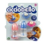 Cicciobello - Set Accessori, con 2 Ciucci e Due Biberon per la Bambina che Vuole Prendersi Cura della sua Bambola, per Bambine a Partire dai 3 Anni di Età, Giochi Preziosi, CCB80000