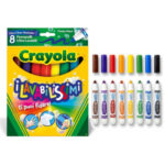 CRAYOLA Pennarelli Ultra-Lavabili, Punta Maxi, per Scuola e Tempo Libero, Colori Assortiti, 8 Unità (Confezione da 1)