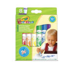 CRAYOLA Mini Kids - Kit di 8 Pennarelli Super Lavabili, Punta Arrotondata di Sicurezza, Colori Assortiti, Età consigliata: dai 12 mesi, 8324