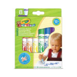 CRAYOLA Mini Kids - Kit di 8 Pennarelli Super Lavabili, Punta Arrotondata di Sicurezza, Colori Assortiti, Età consigliata: dai 12 mesi, 8324