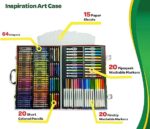 CRAYOLA Valigetta Colori Arcobaleno - Kit Creativo con 140 Pezzi Assortiti, Pennarelli, Matite Colorate e Pastelli a cera,Età Consigliata: 5-10 Anni - immagine 2