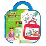 CRAYOLA Mini Kids, Tappetino Colora & Ricolora, per bambini a partire dai 12 mesi, con 4 pastelli a cera, 12 attività e 3 fogli di sticker