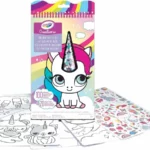 CRAYOLA - Creations, Set Fantasia Unicorno, Album con 20 Pagine da Colorare e 100 Adesivi, attività Creativa per Bambini, età 6+, 04-1174