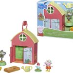 Peppa Pig Peppa's Adventures Peppas F36585L0 - Set di casette da giardino, con 1 figurina, 5 accessori, con maniglia per il trasporto, adatta per bambini dai 3 anni in su, F36585L0