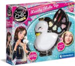 Clementoni- Crazy Chic-Lovely Cigno, Trousse, Cofanetto con Trucchi, Borsetta Make up, Set Cosmetici per Bambini 6 Anni+, Multicolore