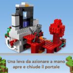 LEGO 21172 Minecraft Il Portale in Rovina, Set Giocattoli per Bambini e Bambine dagli 8 Anni in su con Steve, la Pecorella e il Baby Hoglin - immagine 2