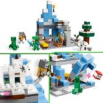 Lego Minecraft 21243 picchi congelati, giocattolo per bambini da 8 anni, con figurine Steve e Creep - immagine 2