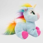 Giochi Preziosi Emotion Pets, Shiny Peluche Unicorno, Giochi Bambini 3 Anni +, Peluche Interattivo con Spazzola e 2 Fermagli Colorati Inclusi, Color Azzurro e Criniera e Coda Color Arcobaleno - immagine 3