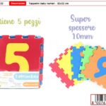 TAPPETINI 5PZ BABY EVA NUMERI 32 X 32 SPESSORE 1CM O 10MM ZERO 3