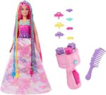 Barbie - Bambola Barbie Dreamotpia Chioma da Favola 2023, capelli fantasia con treccia e piega, extension arcobaleno, strumento per lo styling e accessori, Giocattoli per Bambini 3+ Anni