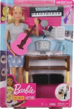 Barbie Musician Doll & Accessories, Music-Themed Playset with Guitar, Keyboard, 2 Mics & More, Blonde Doll - immagine 4