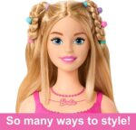 Barbie value styling head, Capelli Biondi con 20 Accessori Colorati, Testa Bambola per Hair Styling - immagine 4