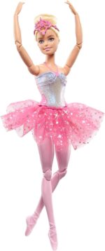 Barbie Ballerina Magico Tutu, Barbie Dreamtopia Luci Scintillanti - Bambola Ballerina Magica dai Capelli Biondi - immagine 4