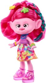 Trolls capelli glitter Regina Poppy Hair-tastic bambola con pettine glitterato e gel luccicante 15+ accessori inclusi - immagine 2